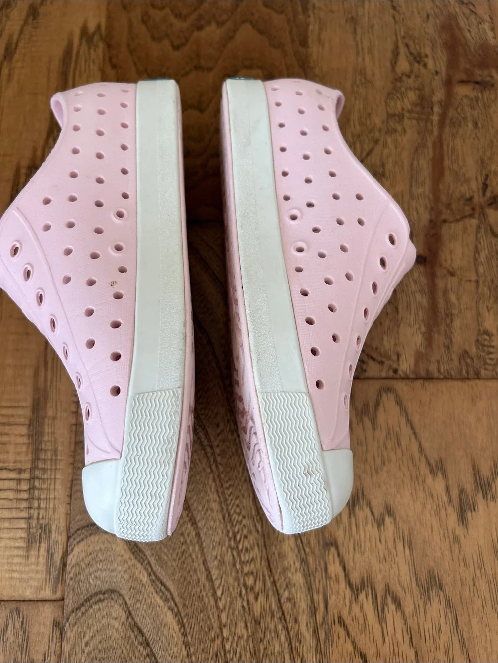 Native Jefferson Kids Slip-On Water Shoes in Pink with White Toe